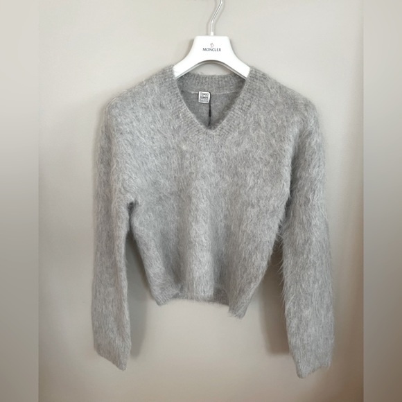 Toteme Petite alpaca-blend knit light grey melange - Picture 2 of 4